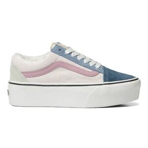 NWB Vans Old Skool Stacked Pig Suede Sherpa‎ lined Multi Color size M8/W9.5